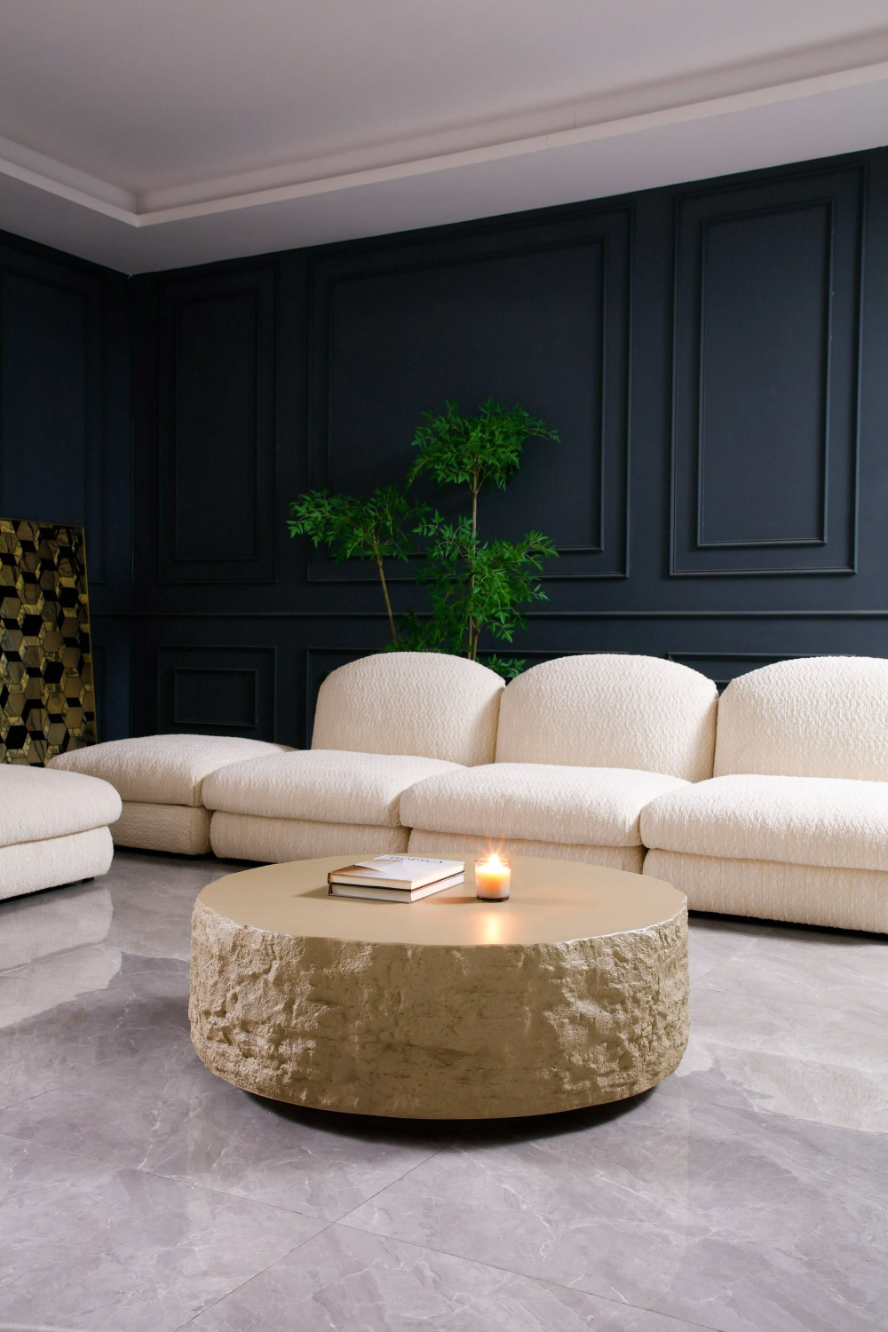 Round Fiberglass Coffee Table | OROA Modern Quarry | Oroa.com