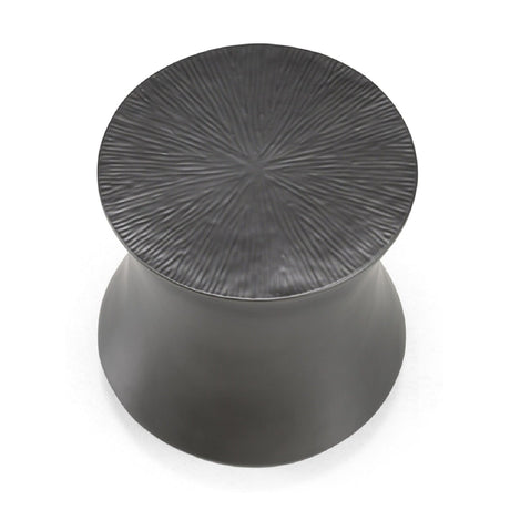 Antique Gray Fiberglass End Table | OROA Modern Airdrie