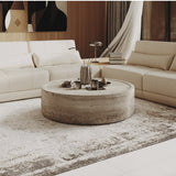 Round Travertine Coffee Table | OROA Modern Cozad | Oroa.com