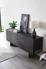 Brown Wood 4-Door Sideboard | OROA Modern Gerald | Oroa.com