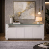 White Fiberglass Sideboard | OROA Modern Ashley