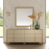 Beige Shagreen 6-Drawer Dresser | OROA Modern Cartier