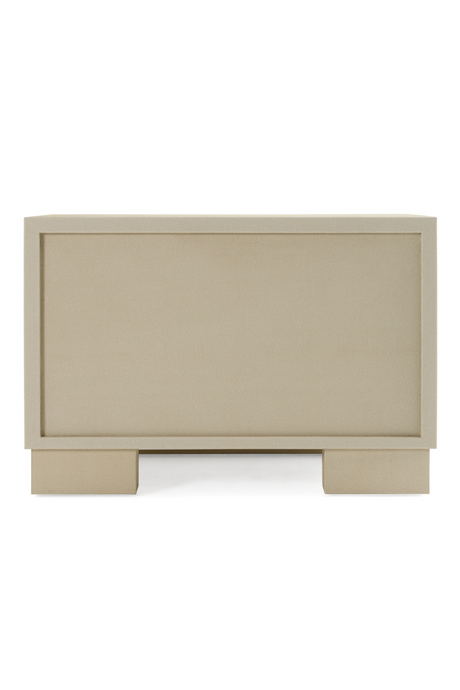 Beige Shagreen 2-Drawer Nightstand | OROA Modern Cartier | Oroa.com