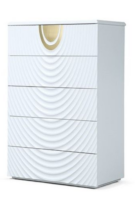 White 5-Drawer Chest | OROA Modern J1869 | Oroa.com
