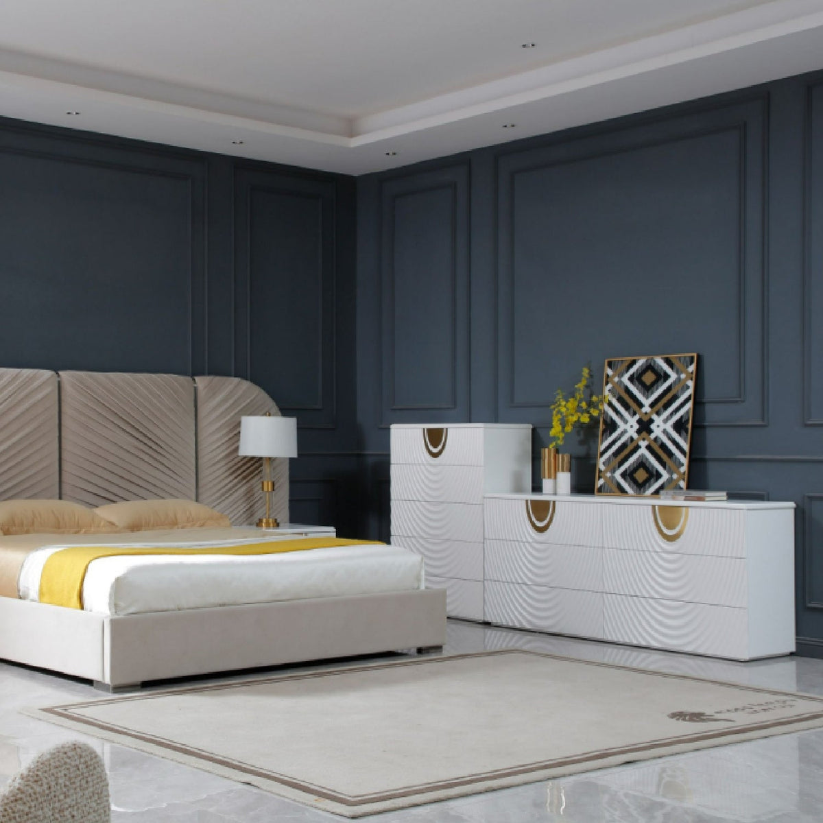 White 6-Drawer Dresser | OROA Modern J1869