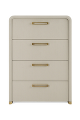 Beige Vegan Leather 4-Drawer Chest | OROA Modern Florence | Oroa.com