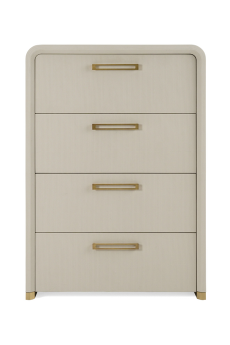 Beige Vegan Leather 4-Drawer Chest | OROA Modern Florence | Oroa.com