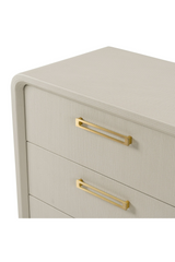Beige Vegan Leather 6-Drawer Dresser | OROA Modern Florence | Oroa.com