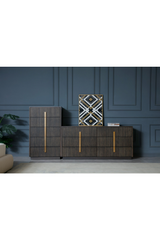 Distressed Black 5-Drawer Chest | OROA Modern Hortman
