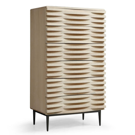 Natural Oak 5-Drawer Chest | OROA Modern Larkspur | Oroa.com