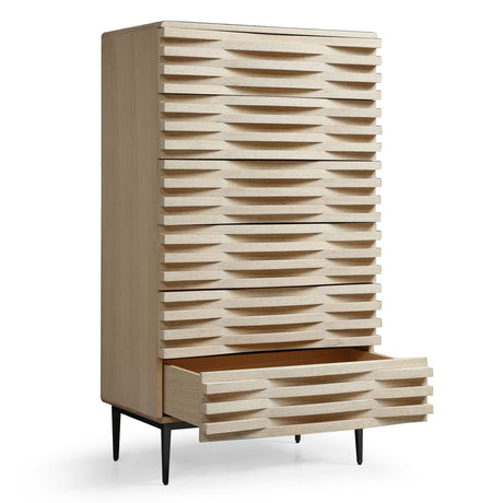 Natural Oak 5-Drawer Chest | OROA Modern Larkspur | Oroa.com
