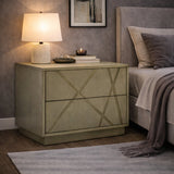 Birch Veneer 2-Drawer Nightstand | OROA Modern Nixa