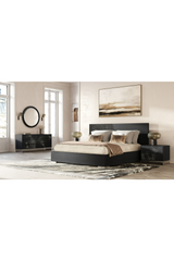 Matte Black Ash 2-Drawer Nightstand | OROA Modern Cirque | Oroa.com