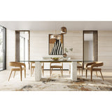 White Fiberglass Dining Table | OROA Modern Ashley