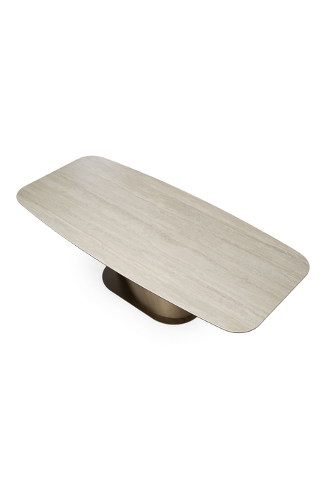 Travertine-Look Finish Dining Table | OROA Modern Kiefer | Oroa.com
