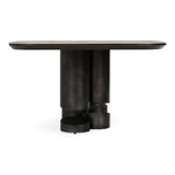 Modern European furniture - Gray Brass Oval Dining Table - www.oroa.com
