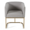 U-Shaped Brass Base Dining Chair | OROA Modern Yukon | Oroa.com