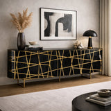 Black Oak 4-Door Sideboard | OROA Modern Kilson