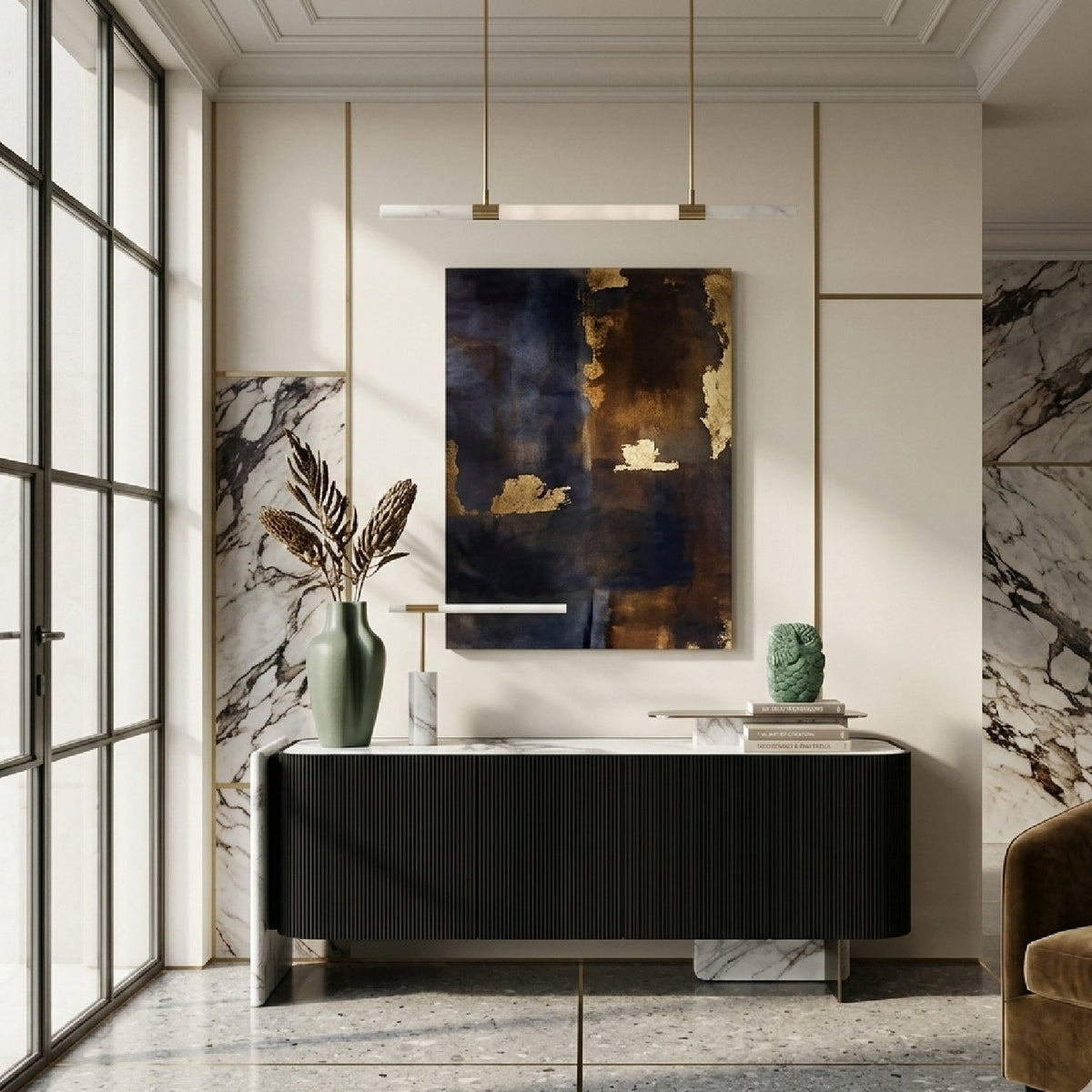 Black Oak 4-Door Sideboard | OROA Modern Broxburn