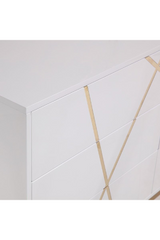 Glossy White 6-Drawer Dresser | OROA Modern Nixa | Oroa.com