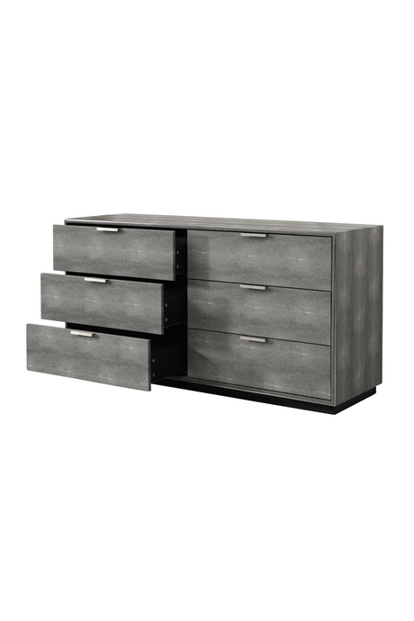 Dark Shagreen 6-Drawer Dresser | OROA Modern Dynasty | Oroa.com