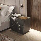 Matte Brown 2-Drawer Nightstand | OROA Modern Aspen