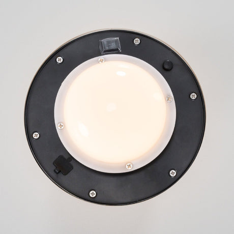 Outdoor White End Table with Solar Light M | OROA Modern Onza