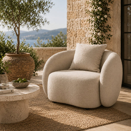 Beige Outdoor Lounge Chair | OROA Modern Tabarca