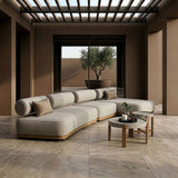 Gray Fabric 5-Piece Outdoor Sofa Set | OROA Modern Alicante