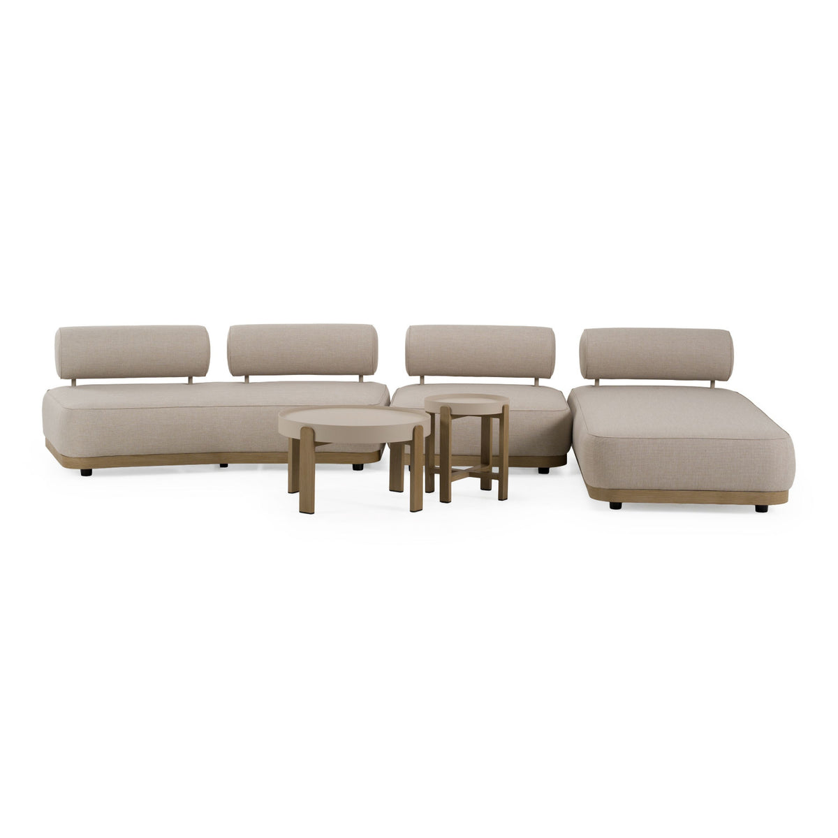 Gray Fabric 5-Piece Outdoor Sofa Set | OROA Modern Alicante