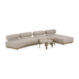 Gray Fabric 5-Piece Outdoor Sofa Set | OROA Modern Alicante