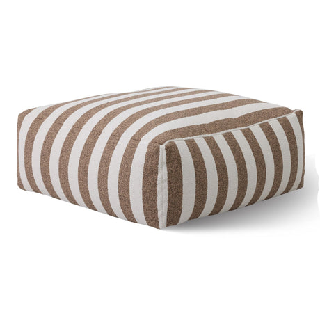 Brown Stripes Outdoor Ottoman | Oroa Modern Lanuza | Oroa.com