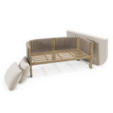 Outdoor Gray Rope Loveseat | OROA Modern Salvora
