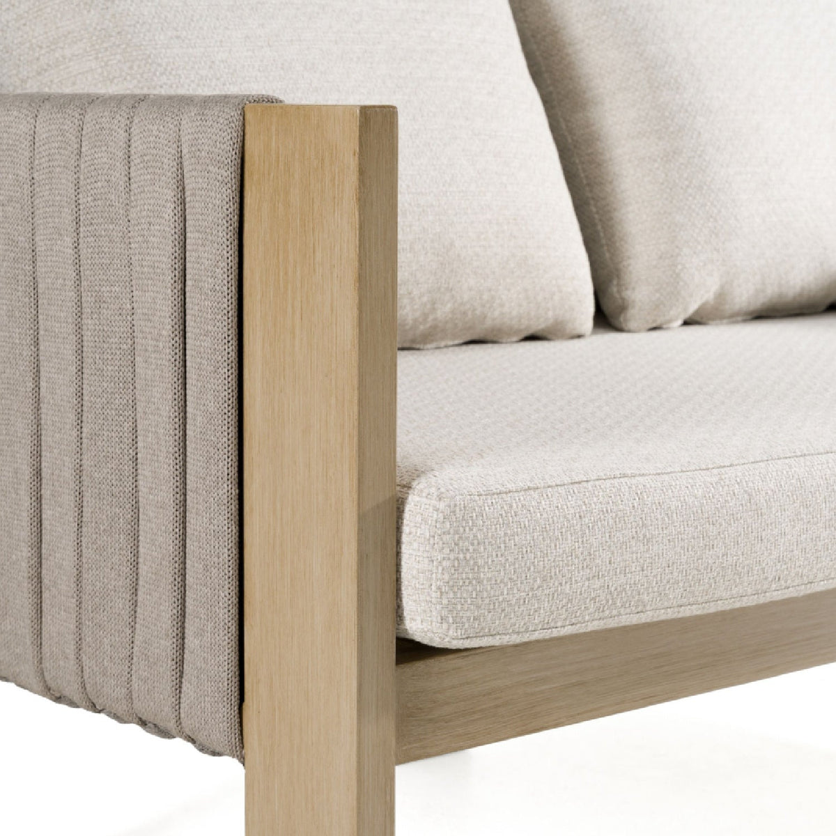 Outdoor Gray Rope Loveseat | OROA Modern Salvora