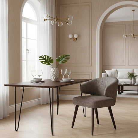 Gray Curved-Back Dining Chair | OROA Modern Carlton