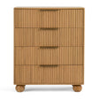 Fluted Oak 4-Drawer Chest | OROA Modern Winters | Oroa.com