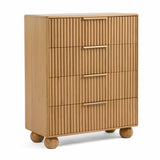 Fluted Oak 4-Drawer Chest | OROA Modern Winters | Oroa.com