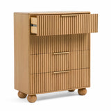 Fluted Oak 4-Drawer Chest | OROA Modern Winters | Oroa.com