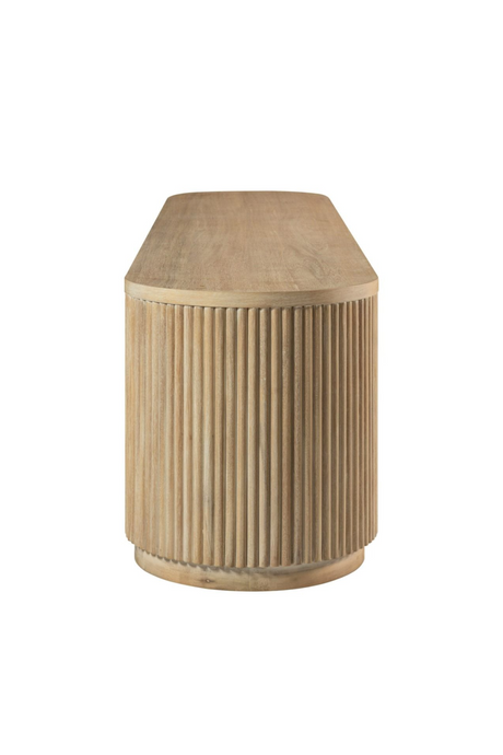3-Drawer Natural Acacia TV Stand | OROA Modern Jacobson | Oroa.com