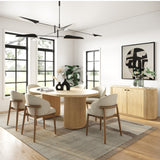 Natural Acacia Oval Dining Table | OROA Modern Jacobson