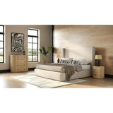 Ribbed Natural Acacia 4-Drawer Chest | OROA Modern Jacobson | Oroa.com