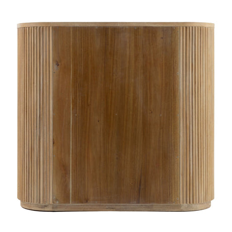 Ribbed Natural Acacia 4-Drawer Chest | OROA Modern Jacobson | Oroa.com
