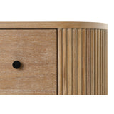 Ribbed Natural Acacia 4-Drawer Chest | OROA Modern Jacobson | Oroa.com