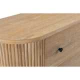 Ribbed Natural Acacia 4-Drawer Chest | OROA Modern Jacobson | Oroa.com