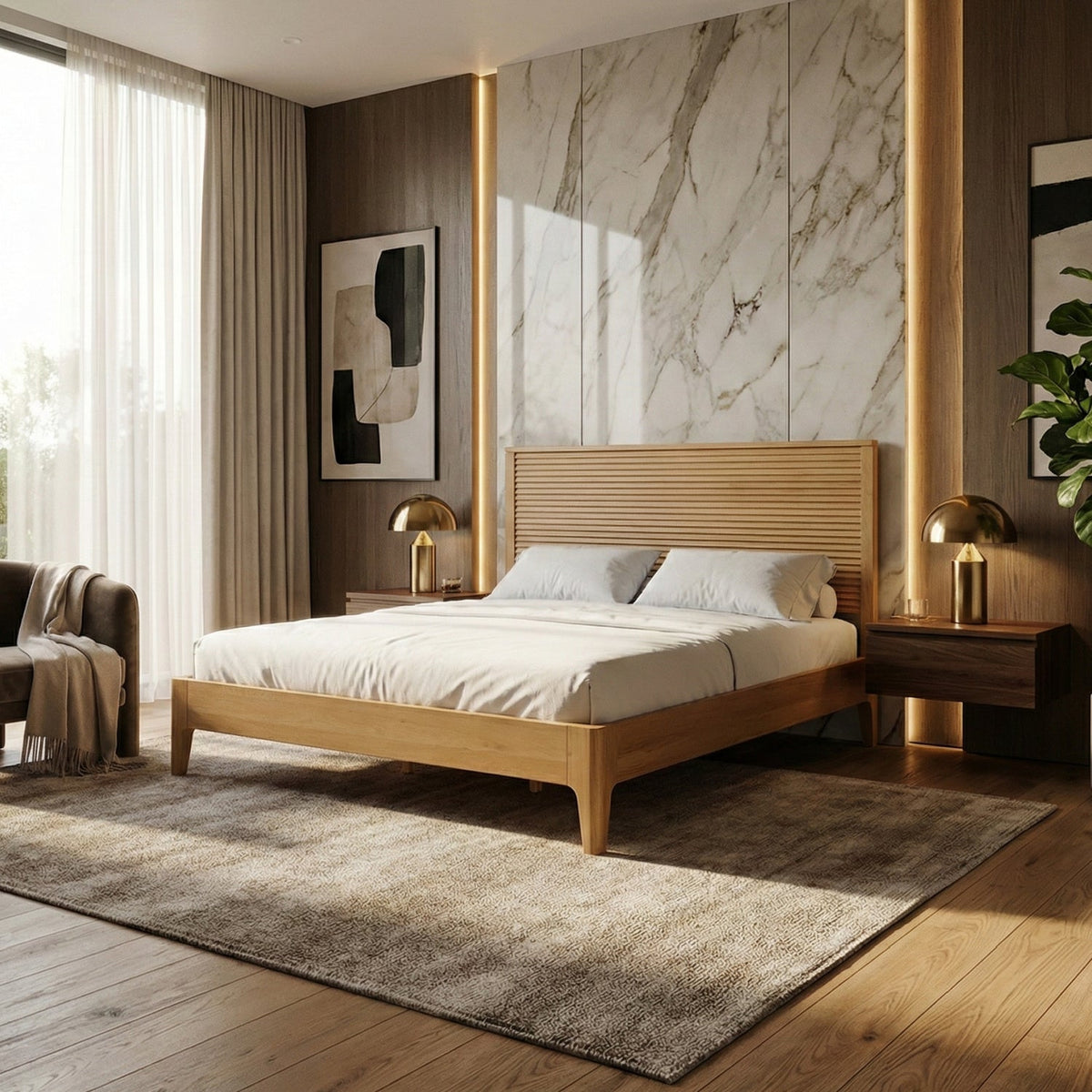 Natural Oak Bed | OROA Modern Seattle