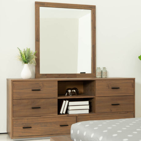 Solid Acacia 6-Drawer Dresser | OROA Modern Fantasia