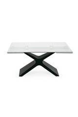 Black Glass Extendable Dining Table | OROA Modern Adler | Oroa.com