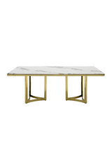 White Marble Top Dining Table | OROA Modern Loomis | Oroa.com