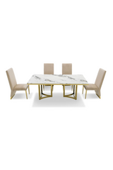 White Marble Top Dining Table | OROA Modern Loomis | Oroa.com