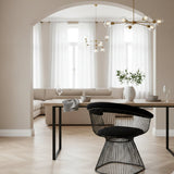 Black Windsor Back Velvet Dining Chair | OROA Modern Chandler